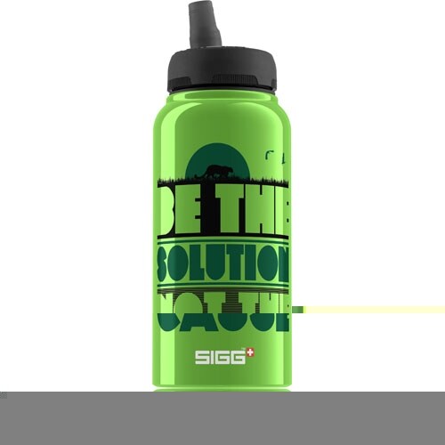 "Sigg Water Bottle - Cuipo Be The Solution Not The Cause - 1 Liter Water Bottles"