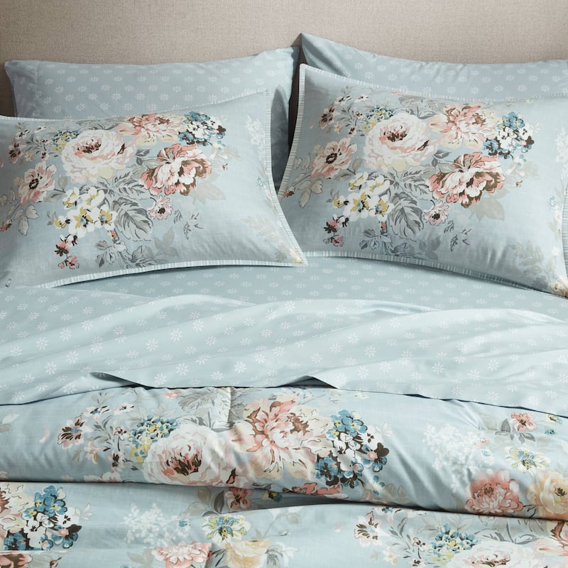 Madison Park Essentials Heather Vintage-inspired Collection floral print Comforter Set