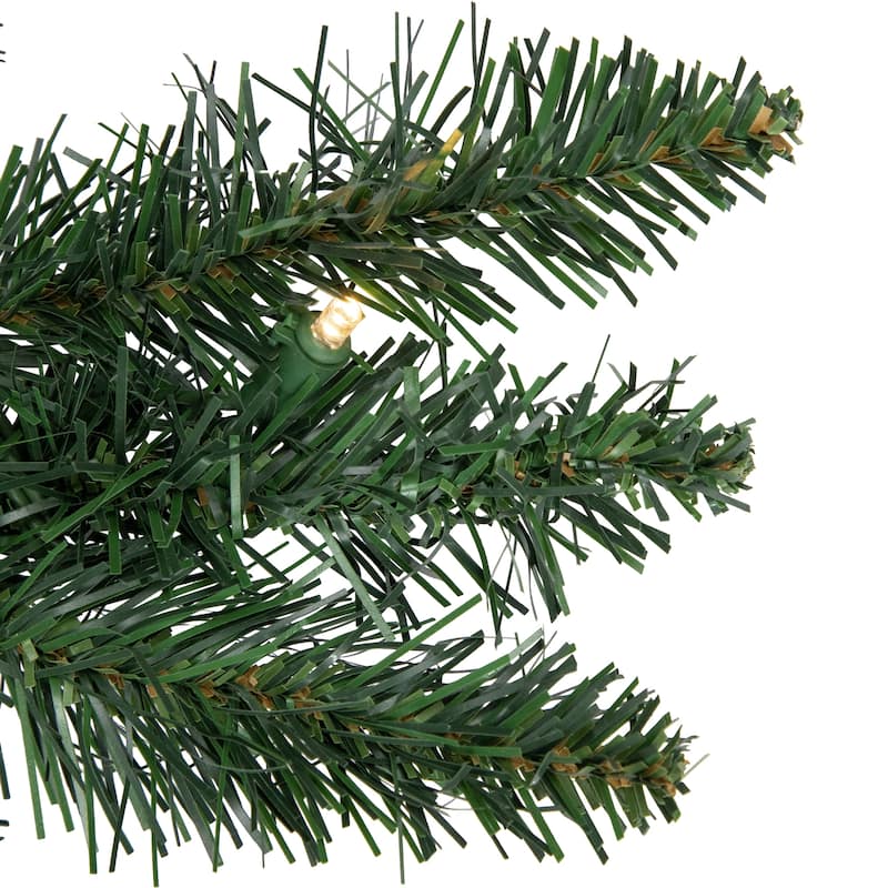 9ft x 12in Buffalo Fir Artificial Christmas Garland - Warm White LED