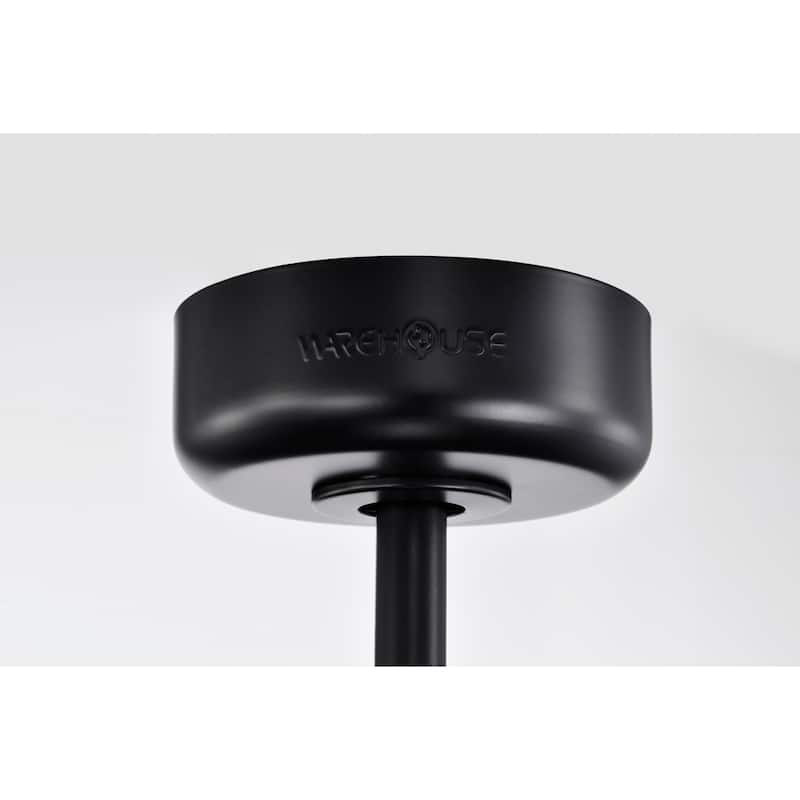 Cornelia 24 Inch Farmhouse Matte Black Finish Fandelier with Remote - N/A