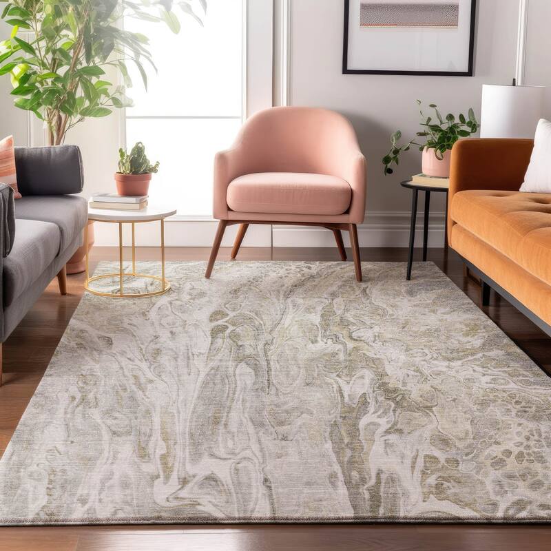 Premium Washable Super Soft Abstact Mayfield Rug - Taupe - 5' x 7' 6" - Rectangle