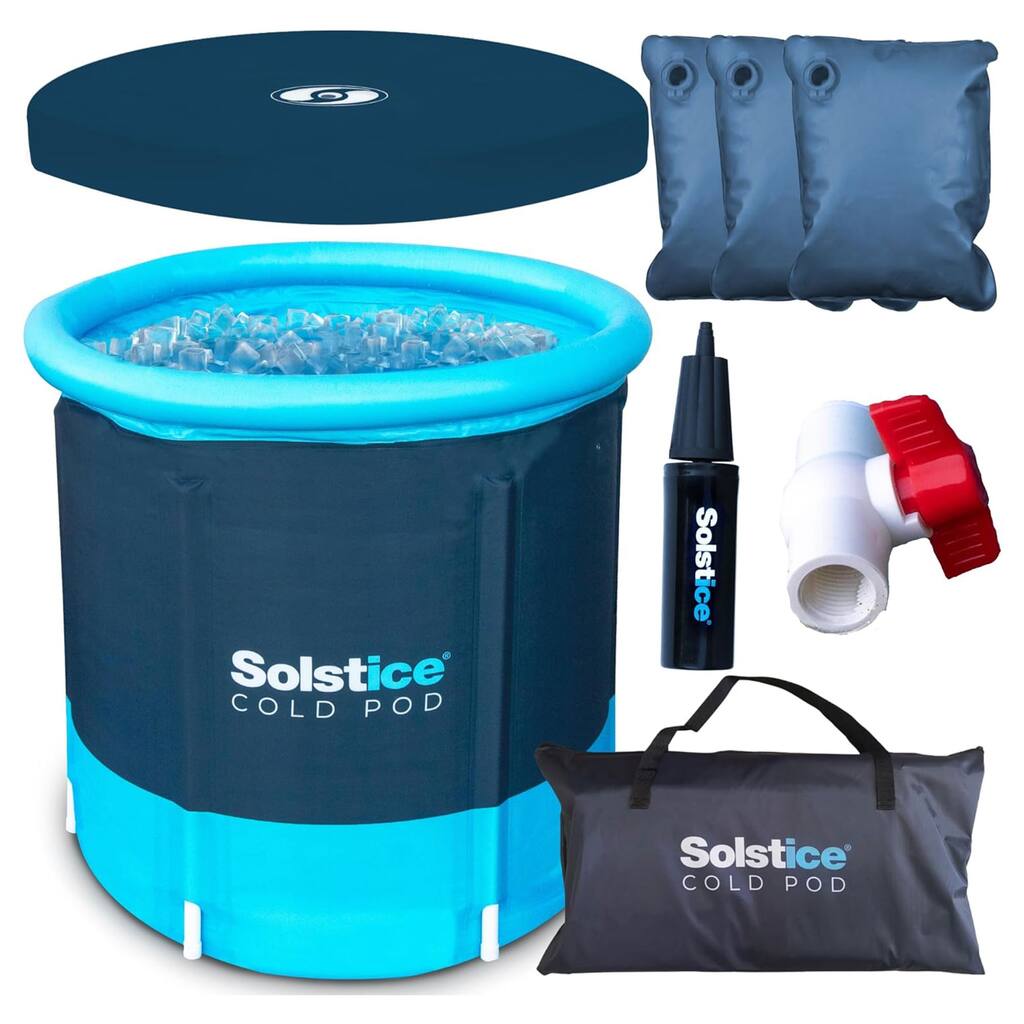Solstice Cold Pod Plunge 84.5 Gallon Ice Bath Tub with Large Lid and Carry Bag - 8