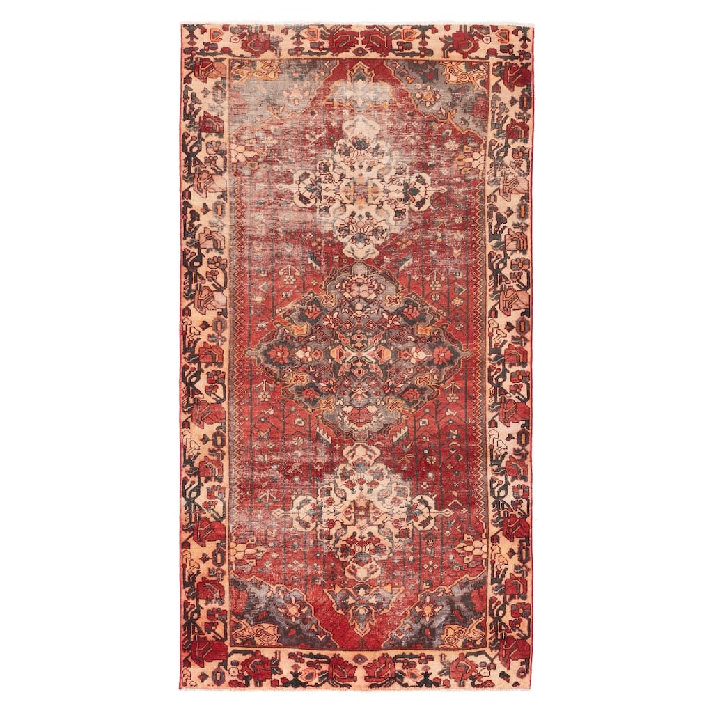 ECARPETGALLERY Hand-knotted Antalya Vintage Red Wool Rug - 5'2 x 9'9