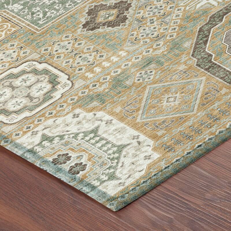 Machine Washable Indoor/ Outdoor Traditonal Isaiah Chantille Rug