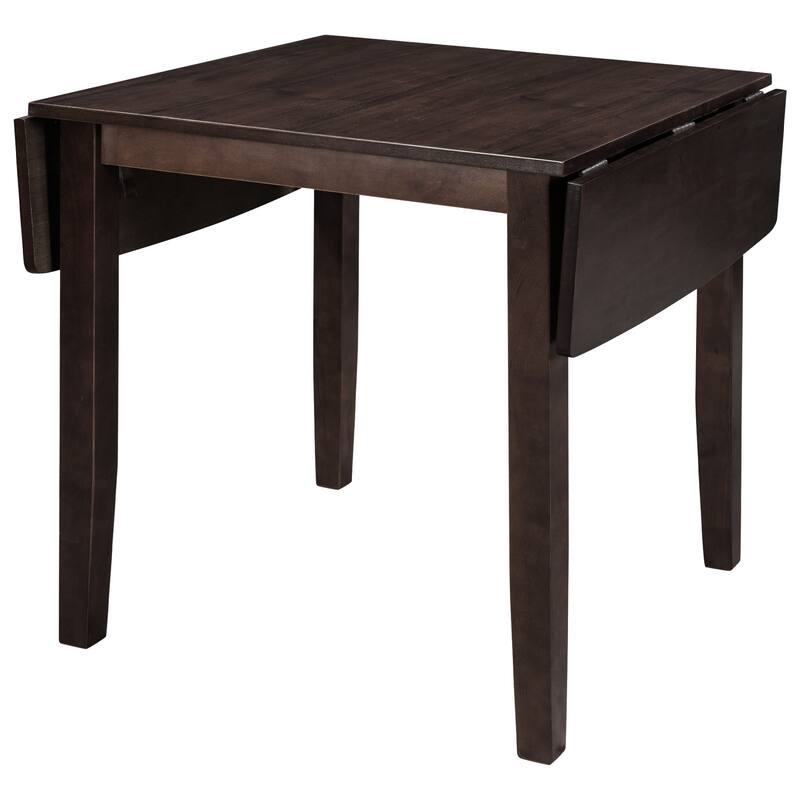 Espresso 3-Piece Breakfast Nook Dining Table Set with Drop Leaf Table & 2 Chairs