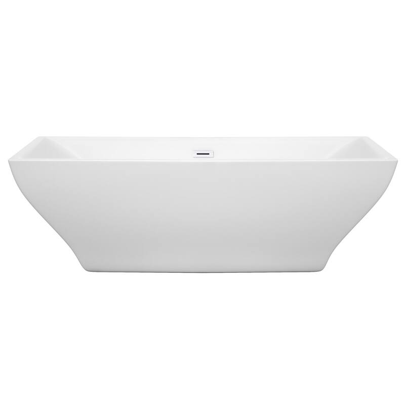 Wyndham Collection Maryam 72" Free Standing Acrylic Soaking Tub with