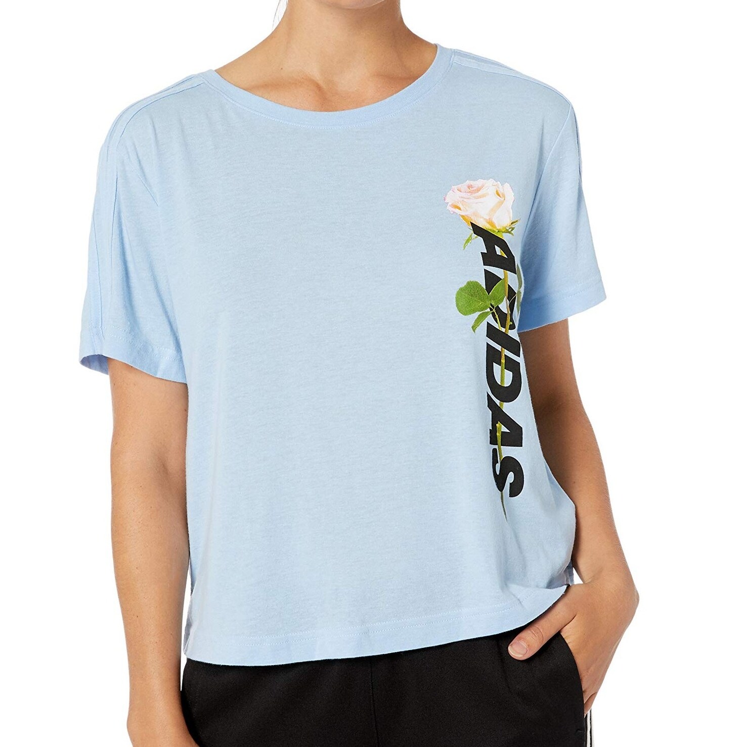 baby blue adidas shirt womens