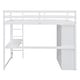 preview thumbnail 17 of 18, Full Size Loft Bed with Built-in Wardrobe, Desk, Shelves&Drawers, Wood Loft Bed Frame w/Full-Length Guardrails for Bedroom Dorm