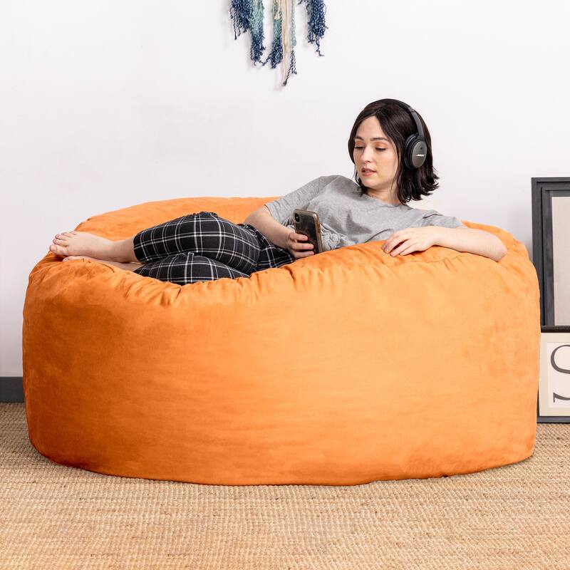 Jaxx 5-ft. Giant Bean Bag Chair - Orange