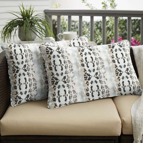 Humble + Haute Ombre Animal Indoor/Outdoor Corded Lumbar Pillows (Set of 2)