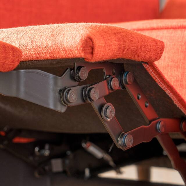 Mervynn Mid-Century Modern Button Tufted Fabric Recliner by Christopher Knight Home