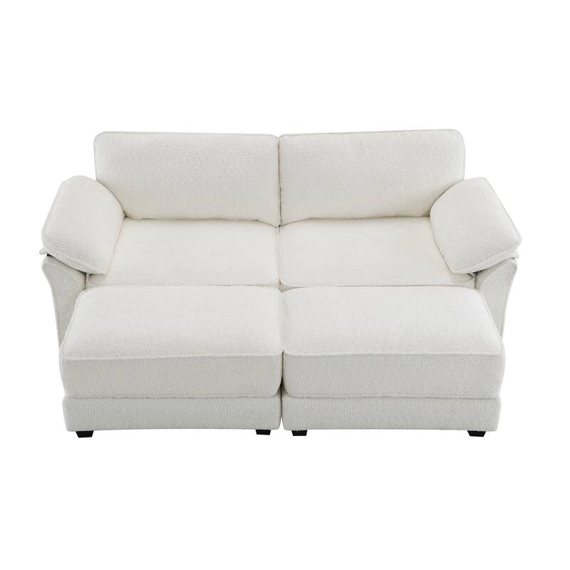 81" Modular Convertible Sectional Sofa Bed Set