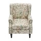 preview thumbnail 42 of 80, Mid-Century Modern Linen/ Vegan Leather Wing Back Accent Chair