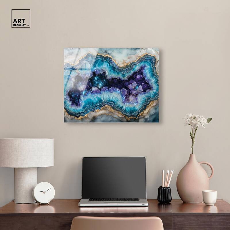 Stellar Shard Core Acrylic by Art Remedy, Ready to Hang