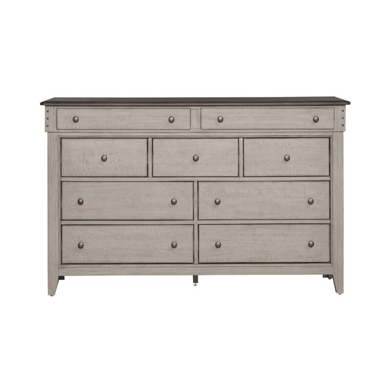 Ivy Hollow Weathered Linen & Dusty Taupe 9 Drawer Dresser