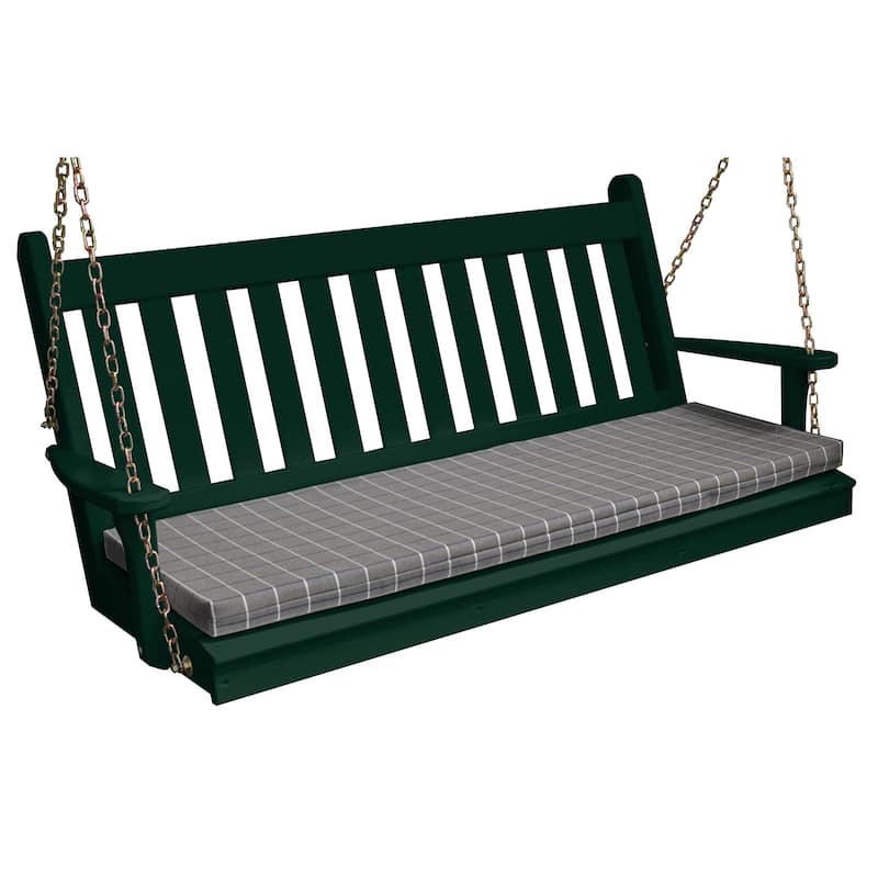 Pine 5' Traditional English Swing - Dark Green