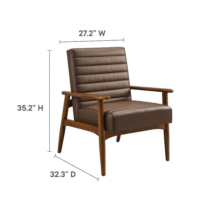 Jensen Vegan Leather Accent Chair in French Oak Tan