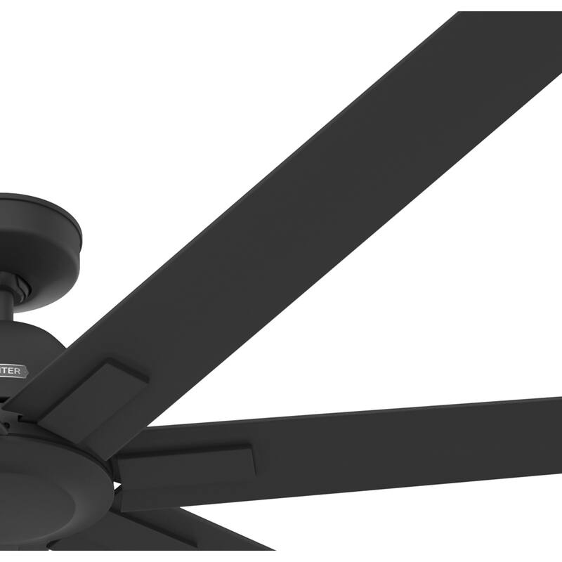 Hunter 72" Downtown Windmill Outdoor Ceiling Fan & Wall Control - Damp Rated - Industrial, Modern - ENERGY STAR!