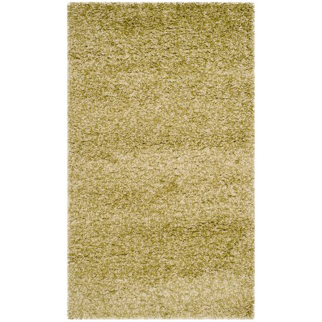SAFAVIEH California Shag Izat 2-inch Thick Area Rug - 2'3" x 5' - Green
