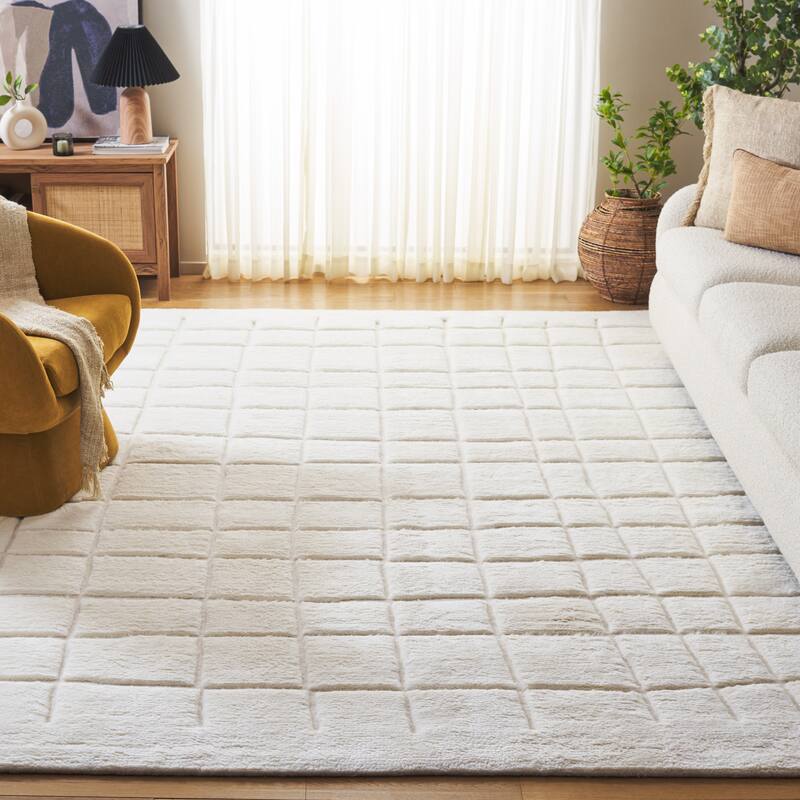 SAFAVIEH Handmade Manhattan Klaske Wool Rug - Ivory - 9' x 12'