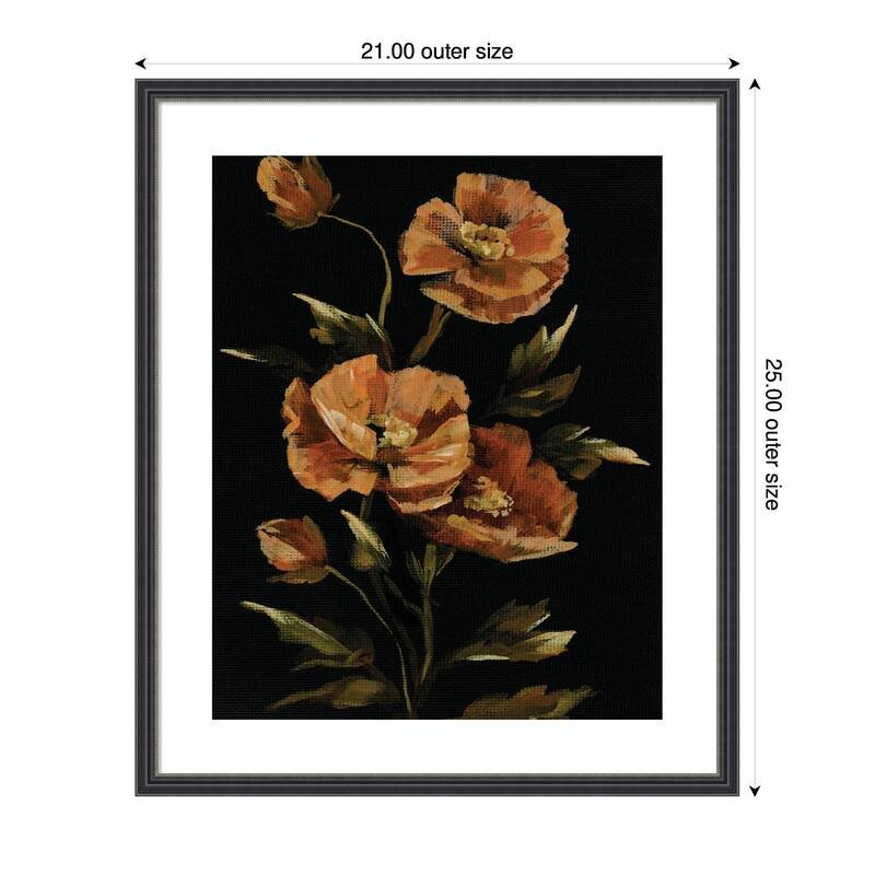 Kate and Laurel Framed Art Moody Floral 6 by Annie Quigley