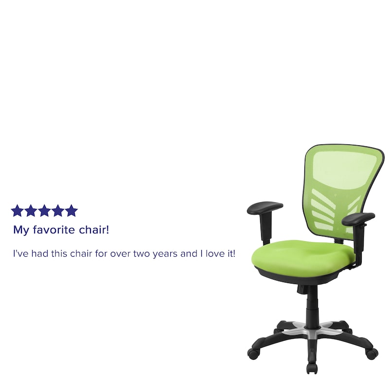 Mid-back Blue Mesh Adjustable Ergonomic Office Chair