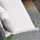 preview thumbnail 8 of 7, Outsunny 5-piece Modern Outdoor Grey PE Wicker Patio Furniture Set