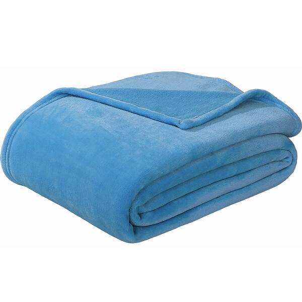 Sedona House Flannel Fleece Blanket Queen Size 90/"x90/" Navy