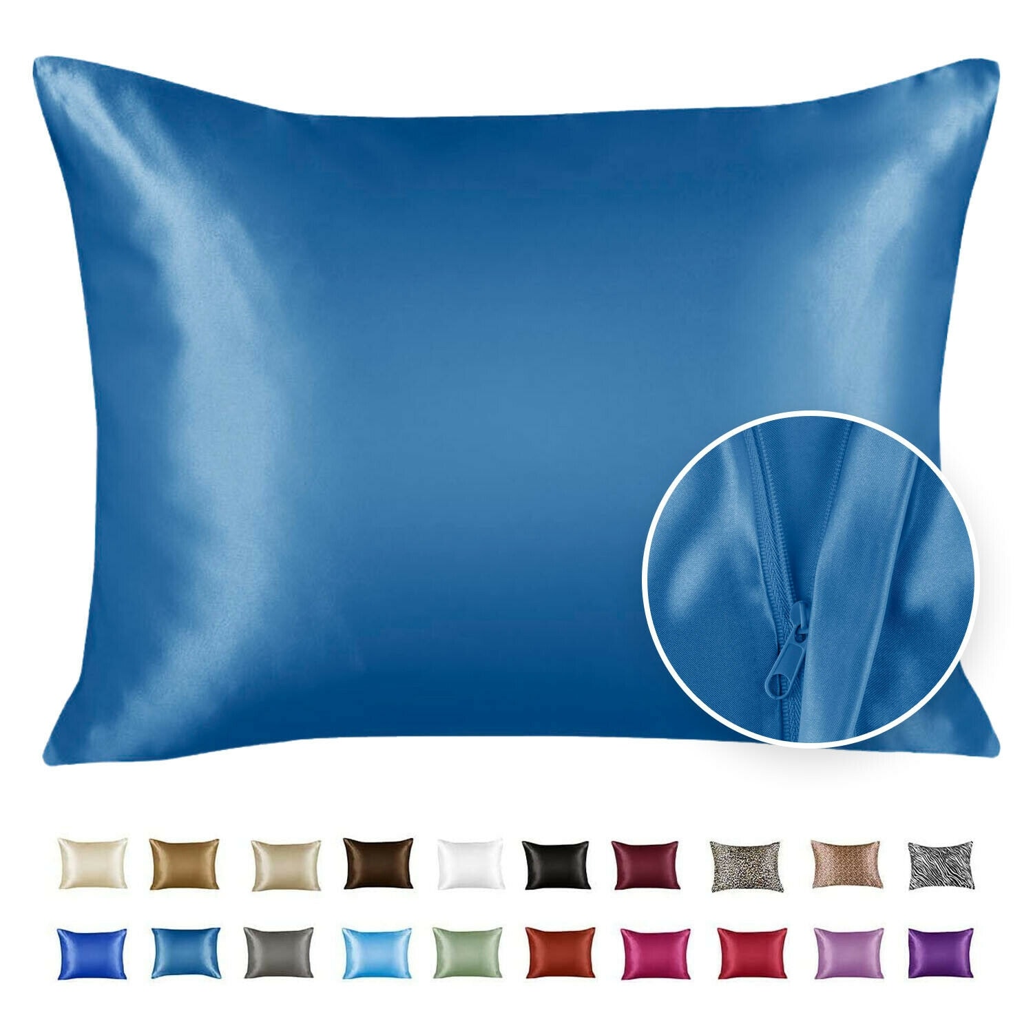 Satin Pillowcase for Hair and Skin with Hidden Zipper Bed Bath Beyond 18964425
