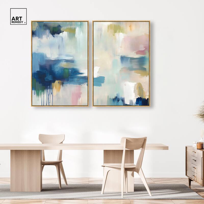 Pale Periwinkle I Canvas Set of 2 by Art Remedy