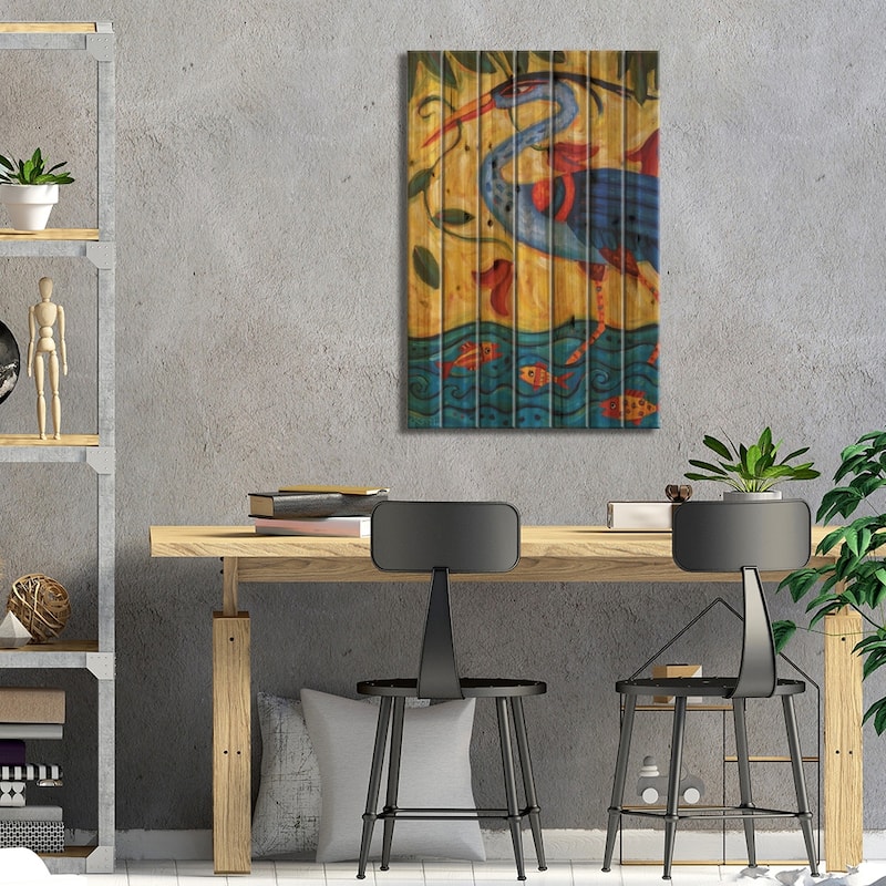 Coming To Me Print On Wood by Cindy Revell - Multi-Color