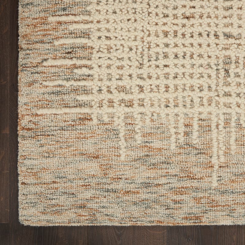 Nourison Vail Textured Wool Modern Crosshatch Area Rug