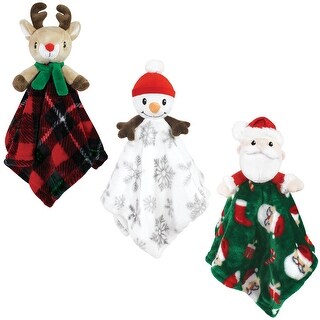 Hudson Baby Unisex Baby Animal Face Security Blanket, White Snowman, One Size - White Snowman - One Size