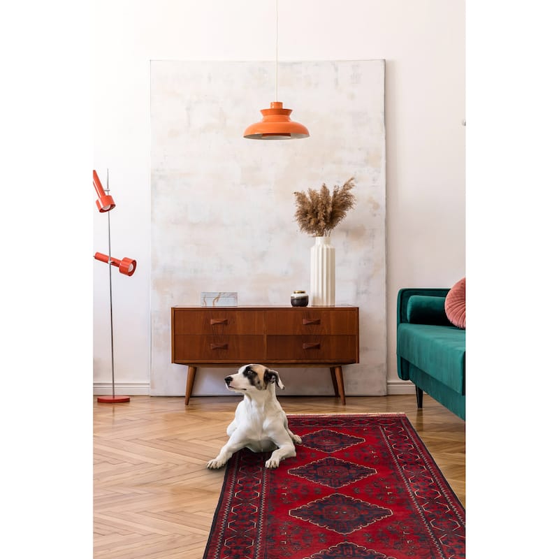 ECARPETGALLERY Hand-knotted Finest Khal Mohammadi Red Wool Rug - 2'8 x 6'8