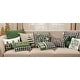 preview thumbnail 1 of 2, Trees Design Plaid Pillow Feather Down
