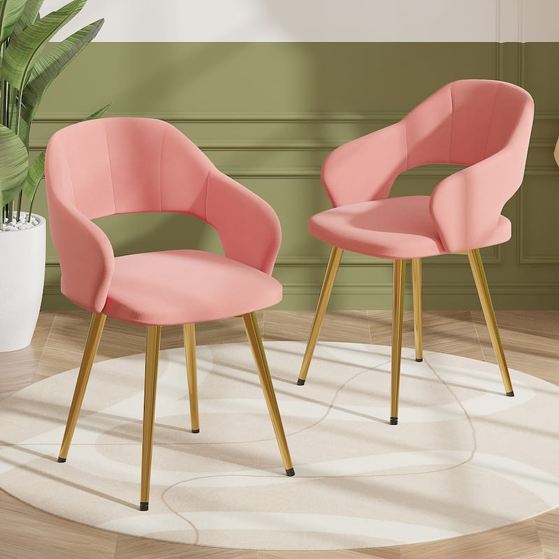 VECELO Modern Upholstered Dining Chairs Set of 4 Velvet Kitchen Chairs for Dining Room