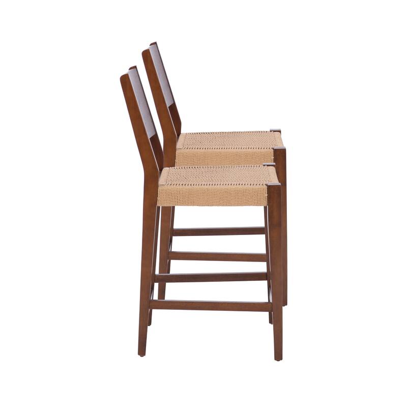 Caelan Seagrass 24-Inch Counter Stool (Set of 2)