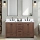 preview thumbnail 2 of 33, Avanity Modero 60 in. Double Sink Bathroom Vanity with Engineered Stone Top - 61"W x 22"D x 35"H Mocha Oak
