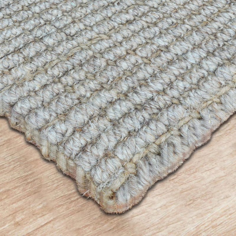 Delara Premium Handwoven Natural Fiber Area Rug, 60% Wool 40% Jute excellent choice in high-traffic areas such as Living rooms
