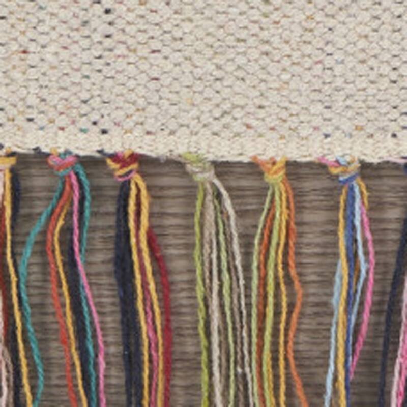 Bufo Southwestern Woven Low Pile with Fringe Area Rug By HomeRoots - 84' X '60' X '0.25