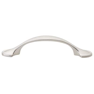 GlideRite 3-inch Satin Nickel Footed Arch Cabinet Pull (Pack of 10 or 25)
