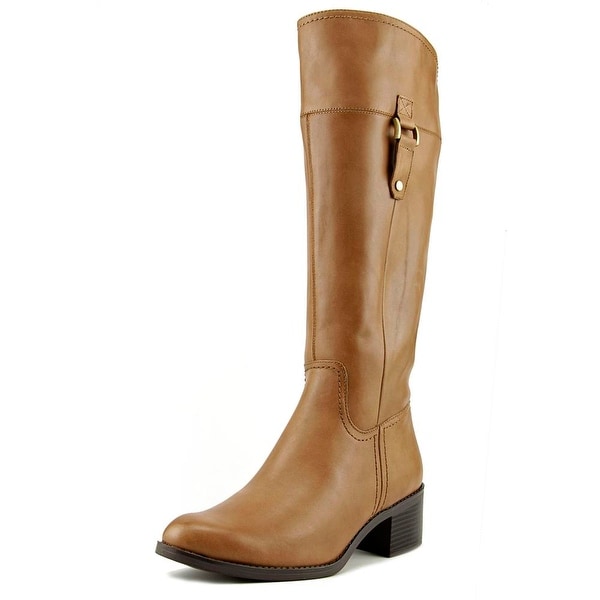 Franco Sarto Lizbeth Women Round Toe Leather Brown Knee High Boot