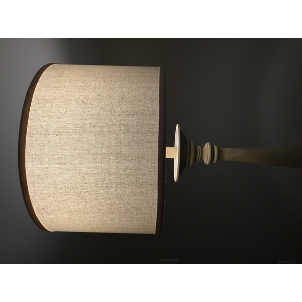 Latte Spindle Floor Lamp with Cream Shade - Free Shipping Today ... Latte Spindle Floor Lamp with Cream Shade - Free Shipping Today ...
