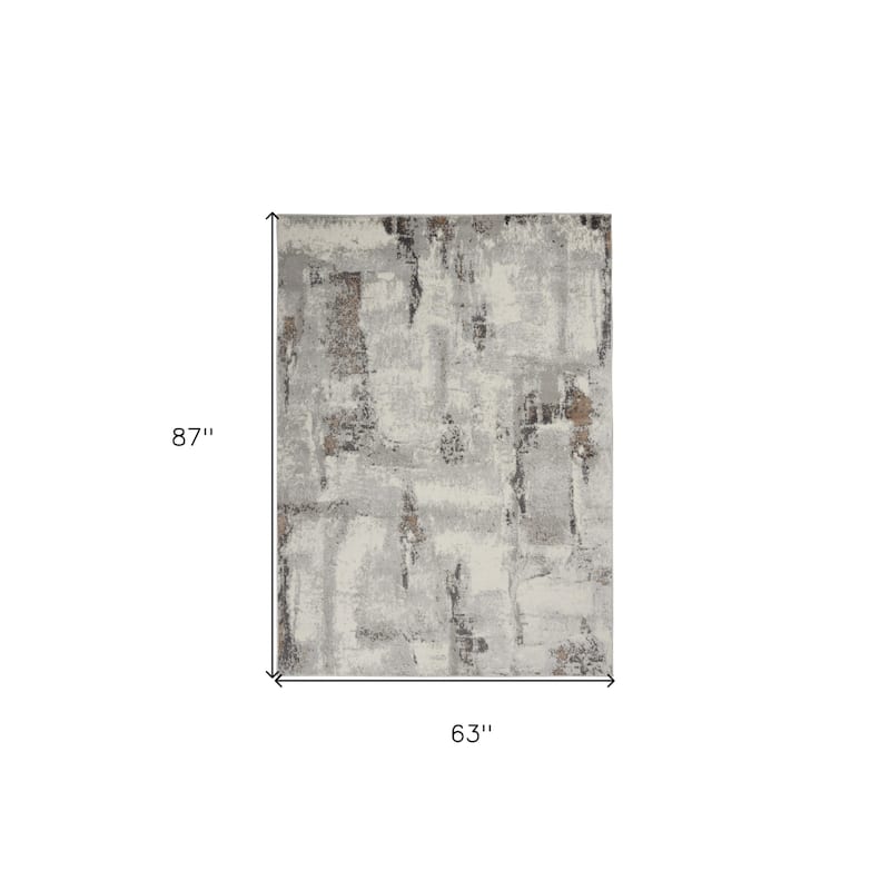 Abstract Modern Non Skid Low Pile Area Rug