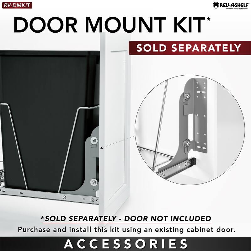 Rev-A-Shelf 20'' Pullout Wire Basket Clothes Hamper, Chrome, HRV-1520 S CR - 1 Pack