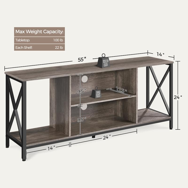 Yaheetech 55" W TV Stand TV Console Table for Living Room