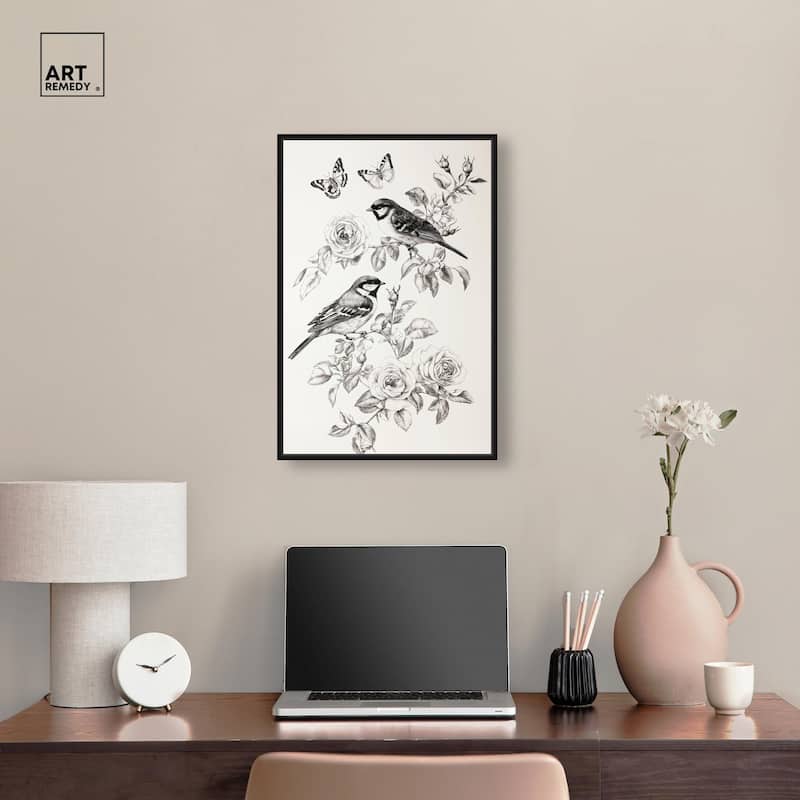 Perched Pair I Canvas by Art Remedy