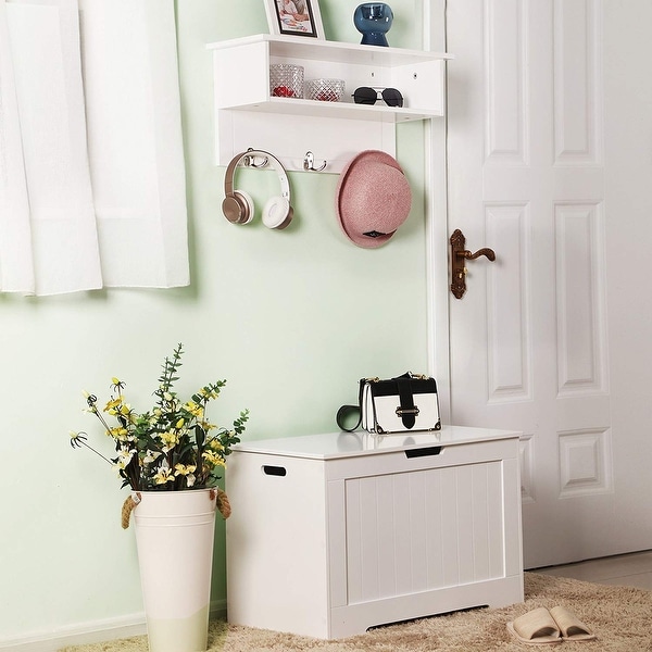 Flip top entryway sales storage bench