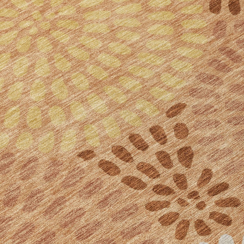 Machine Washable Indoor/ Outdoor Casual Ric Chantille Rug