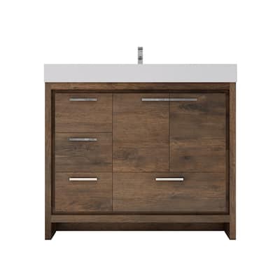 Dove 42'' Freestanding Vanity with Reinforced Acrylic Sink